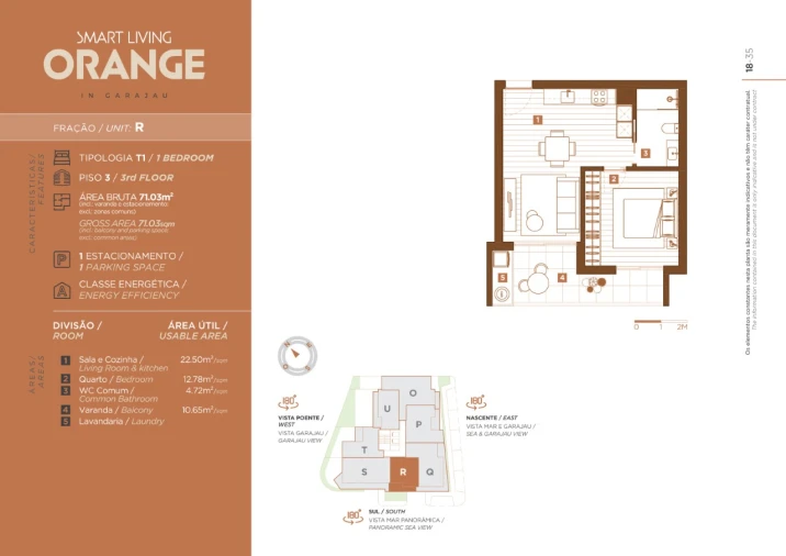 Apartamento T1 para Venda em Caniço Planta 1