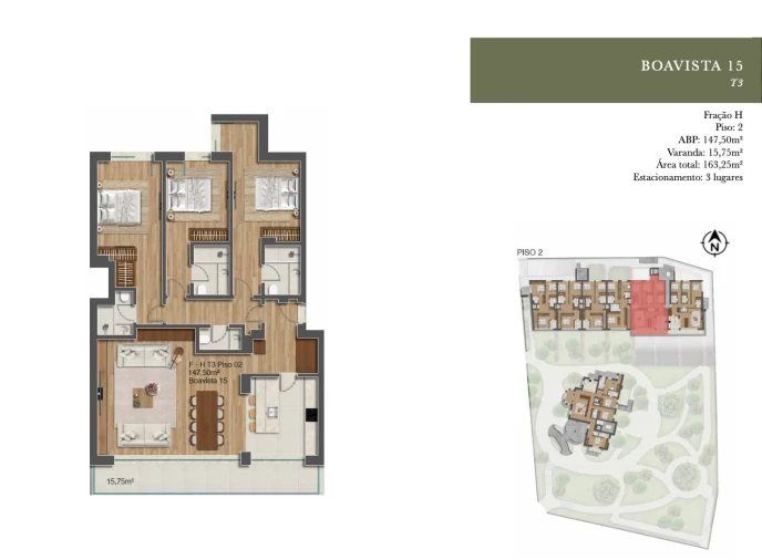 Apartamento T3 para Venda em Ramalde Planta 2