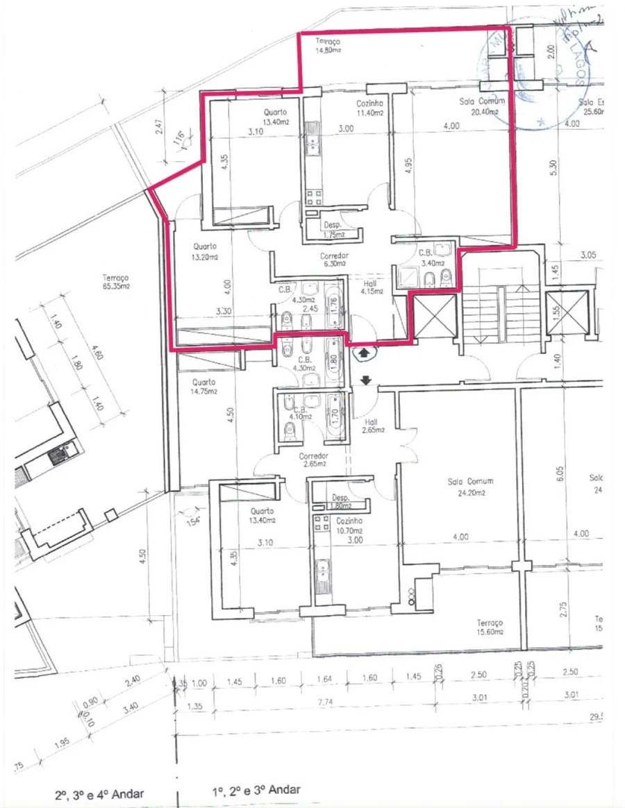Apartamento T2 para Venda em Lagos (São Sebastião e Santa Maria) Planta 1