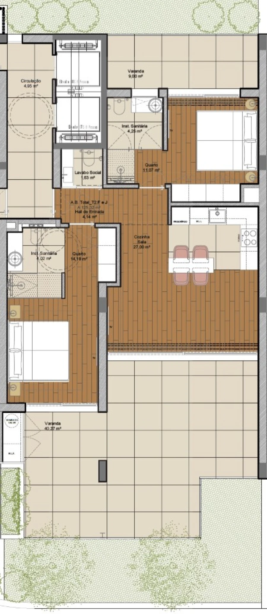 Apartamento T2 para Venda em São Martinho Planta 1