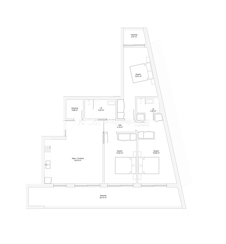 Apartamento T3 para Venda em Evora de Alcobaça Foto 16