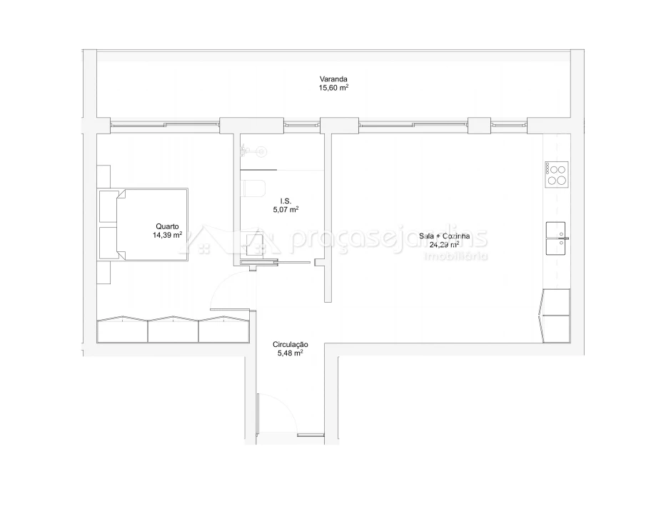 Apartamento T1 para Venda em Evora de Alcobaça Foto 16