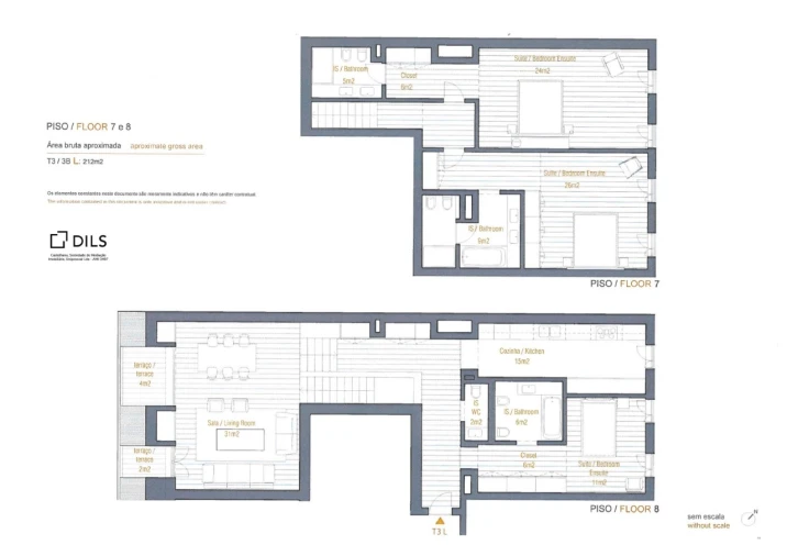 Apartamento T3 para Venda em Santo António Planta 1