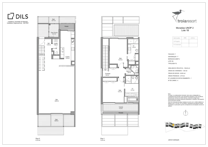 Moradia T2 para Venda em Carvalhal Planta 1