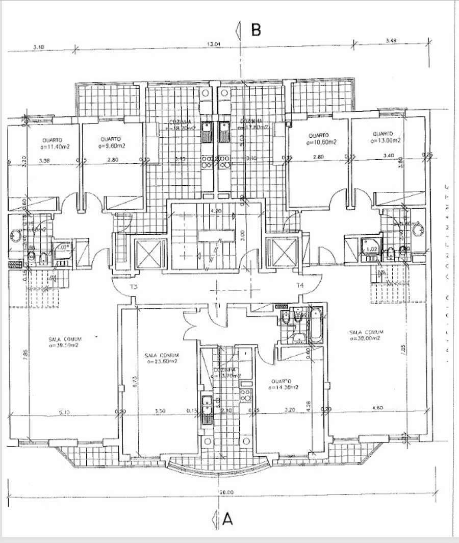 Apartamento T4 para Venda em Areeiro Planta 1