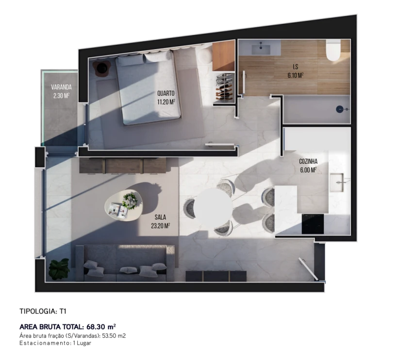 Apartamento T1 para Venda em Ribeira Brava Foto 8