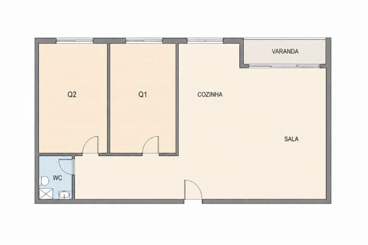Apartamento T2 para Venda em Venteira Planta 1