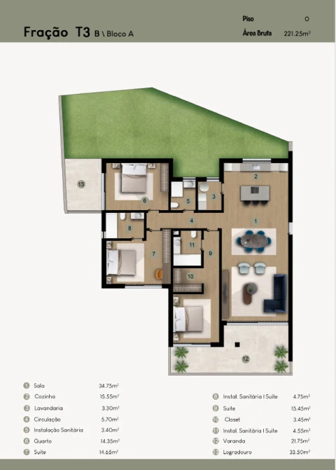 Apartamento T3 para Venda em Camara de Lobos