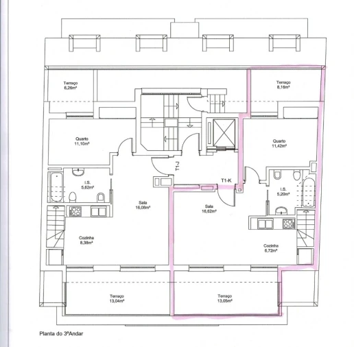 Apartamento T2 para Venda em Monte Gordo Planta 1