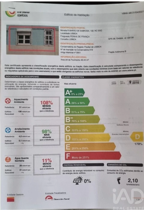 Apartamento T3 para Venda em Penha de França