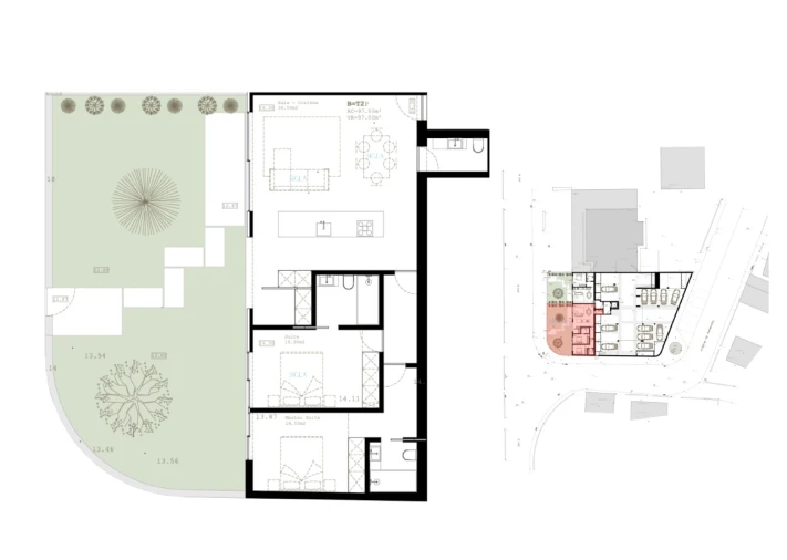 Apartamento T2 para Venda em São Felix da Marinha Planta 1