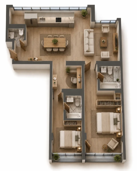 Apartamento T2 para Venda em Santa Maria Maior