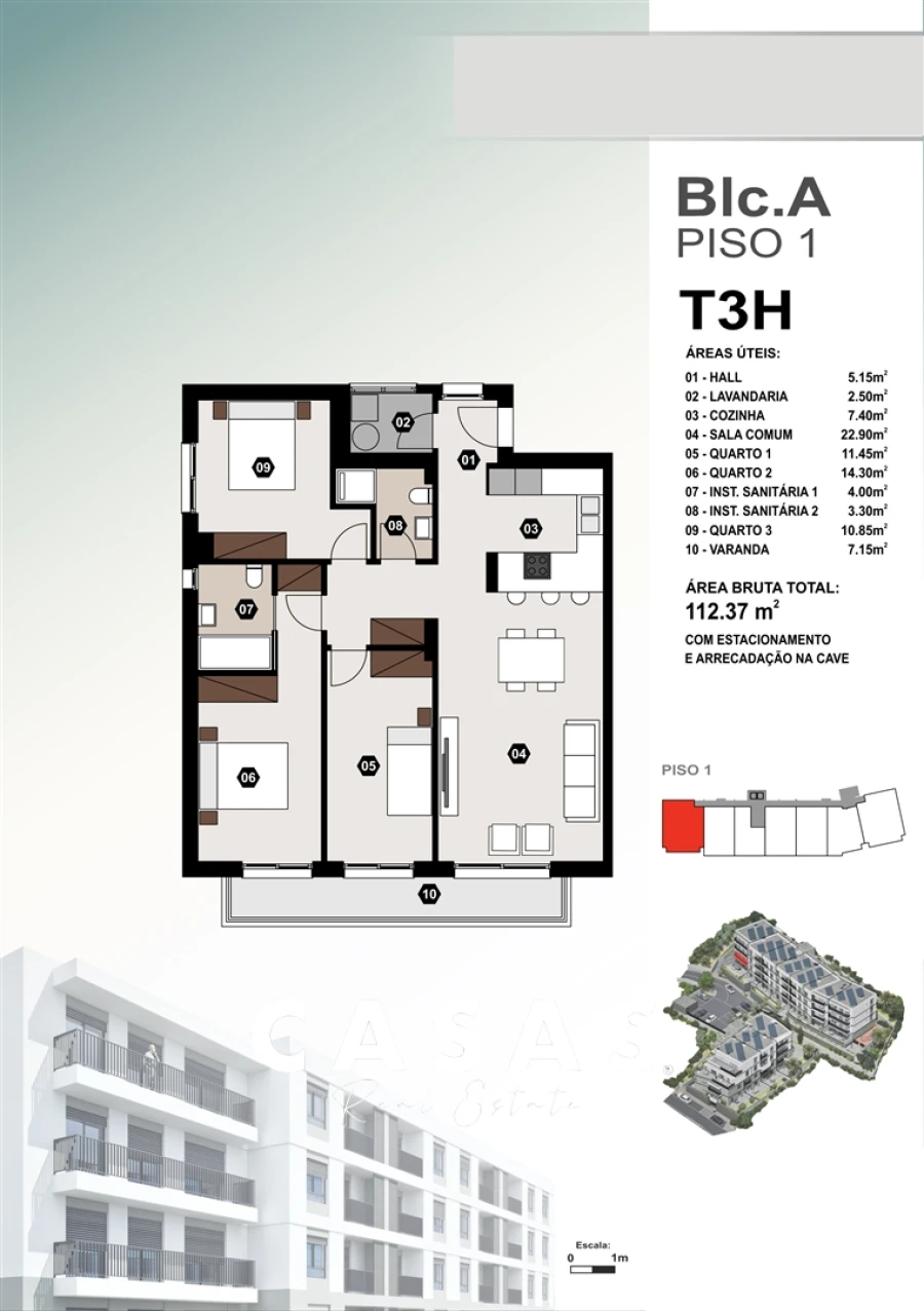 Apartamento T3 para Venda em Caniço Foto 21
