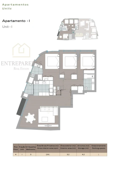 Apartamento T3 para Venda em Mafamude e Vilar do Paraíso