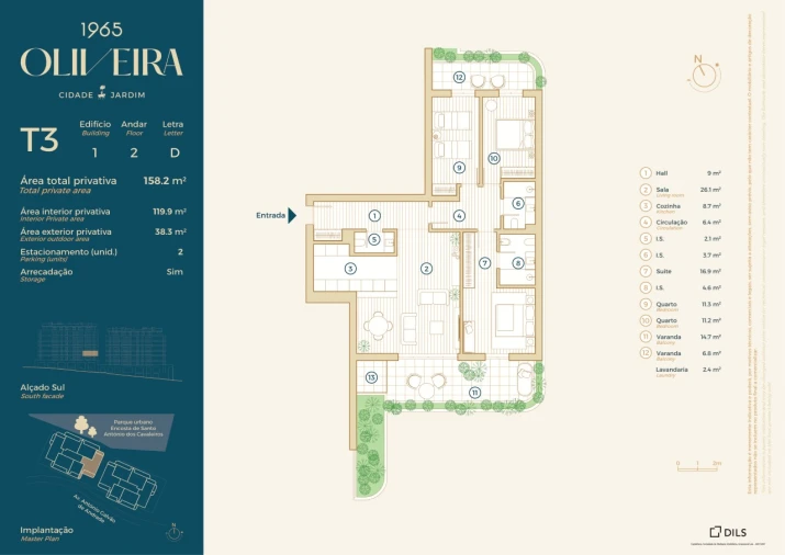 Apartamento T3 para Venda em Santo António dos Cavaleiros e Frielas Planta 1
