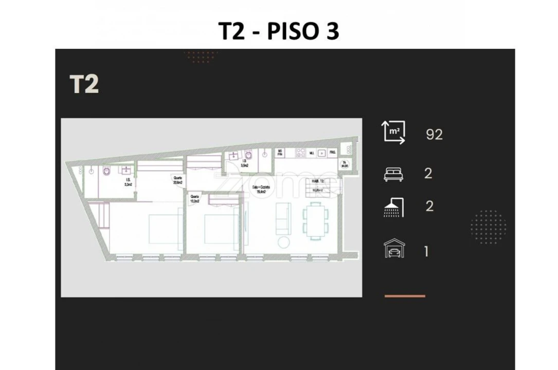 Apartamento T2 para Venda em Cedofeita, Santo Ildefonso, Sé, Miragaia, São Nicolau e Vitória Foto 17