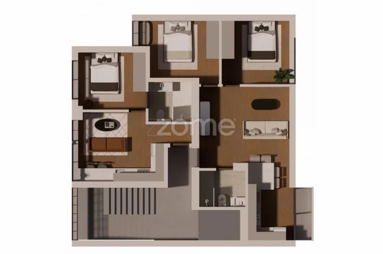 Apartamento T2 para Venda em São João da Madeira Planta 1