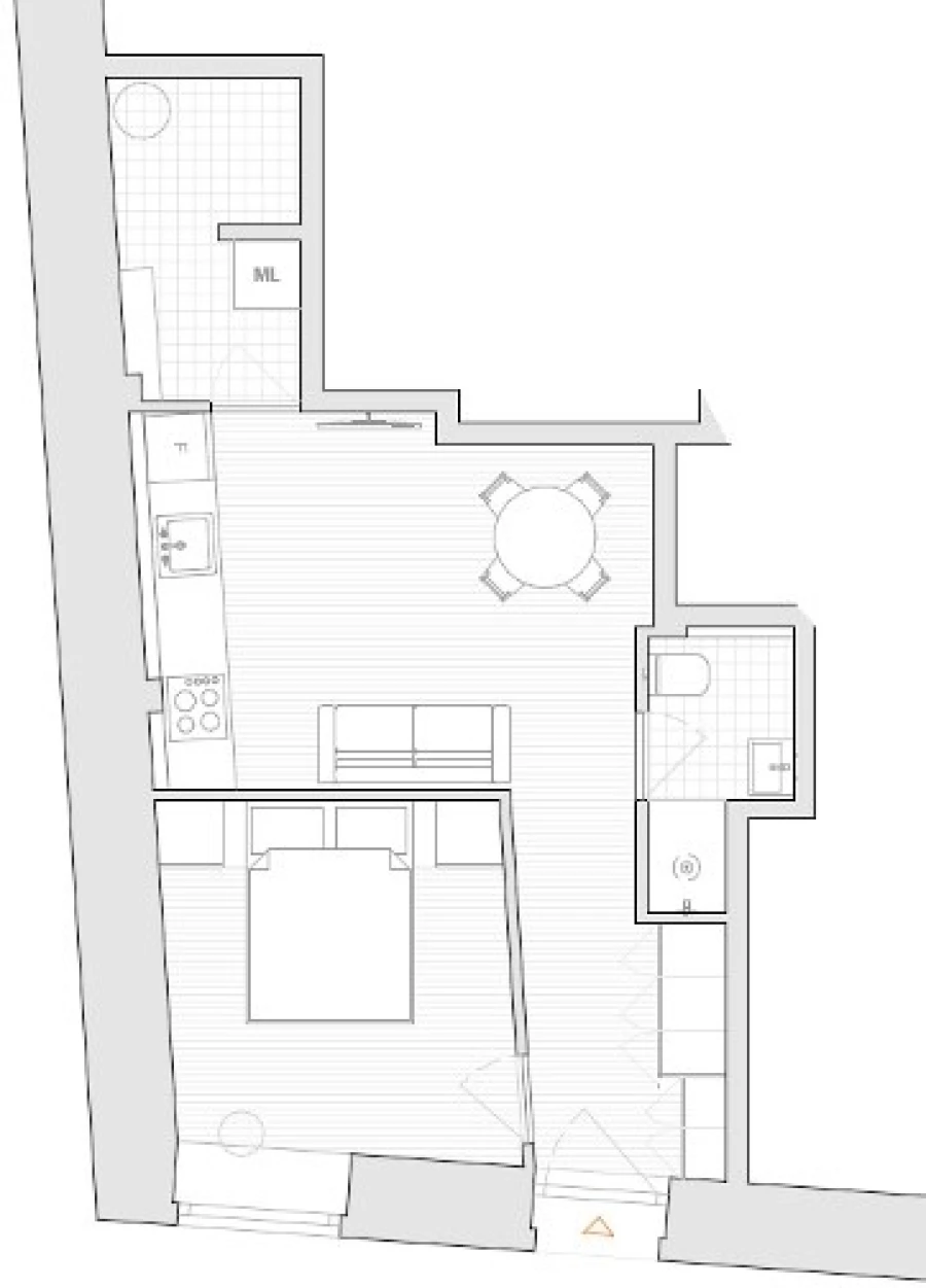 Apartamento T1 para Venda em Viseu Planta 1