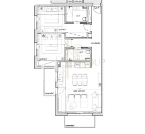 Apartamento T2 para Venda em Santo Antonio