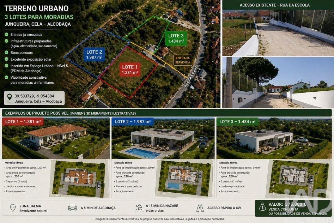 Terreno para Venda em Cela Foto 1