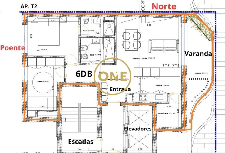 Apartamento T2 para Venda em Vila Nova de Famalicão e Calendário Foto 3