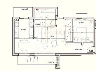 Apartamento T1 para Venda em Santo Antonio