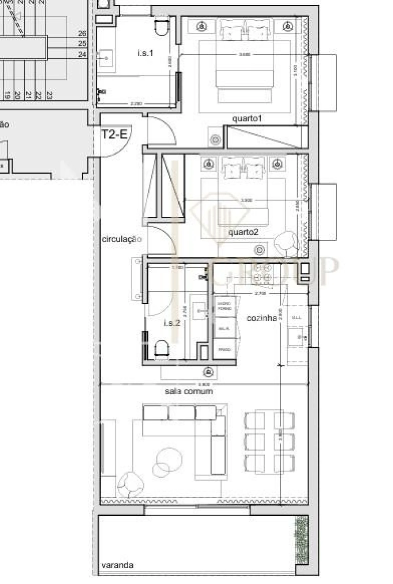 Apartamento T2 para Venda em Santo Antonio Foto 13