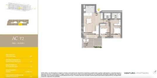 Apartamento T2 para Venda em Canidelo