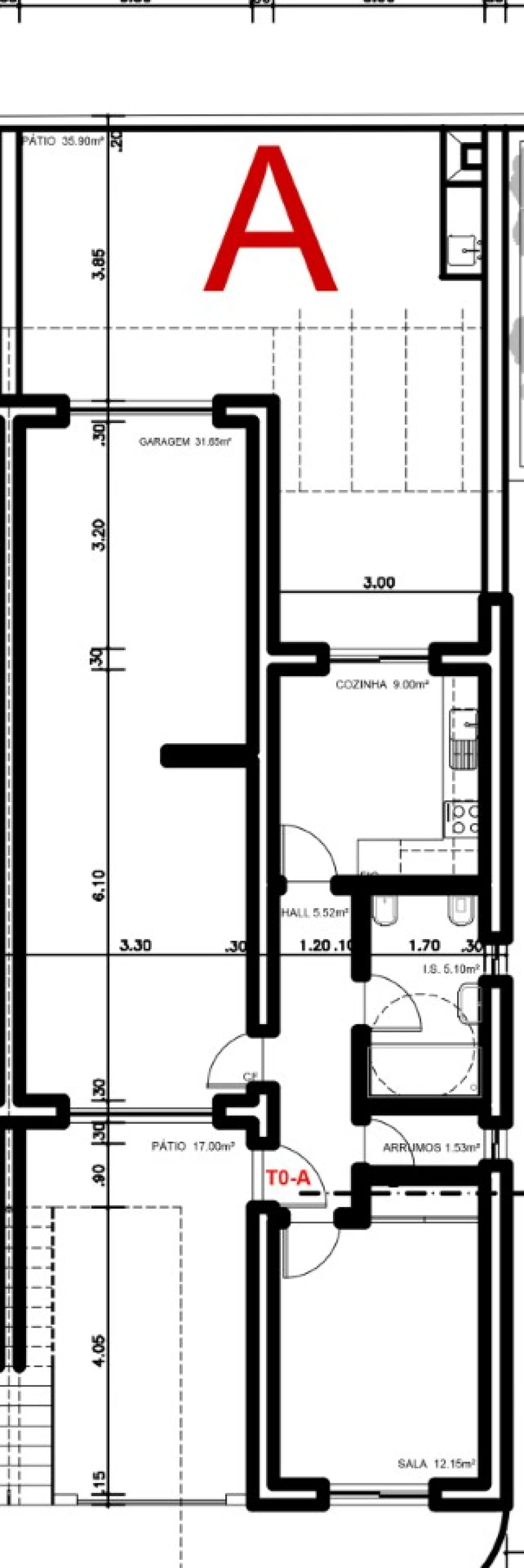 Apartamento T1 para Venda em Vila Nova de Cacela Planta 2