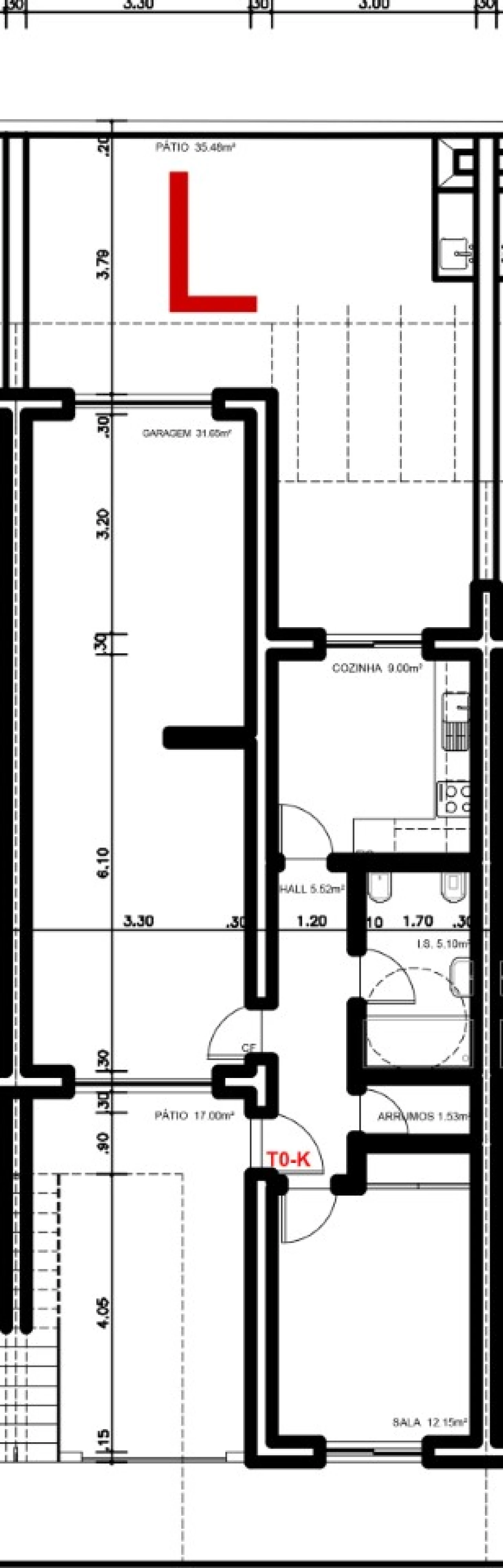 Apartamento T1 para Venda em Vila Nova de Cacela Planta 2