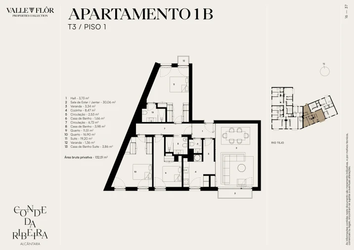 Apartamento T3 para Venda em Alcantara Foto 14