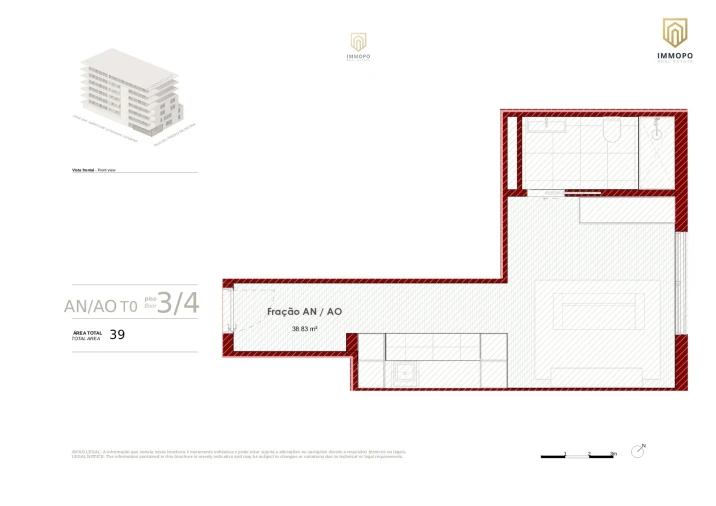 Apartamento T1 para Venda em Ramalde Foto 9