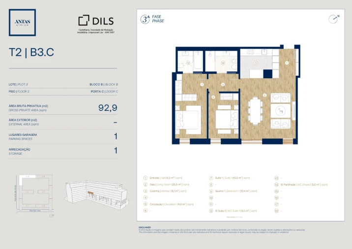 Apartamento T2 para Venda em Campanhã Planta 1