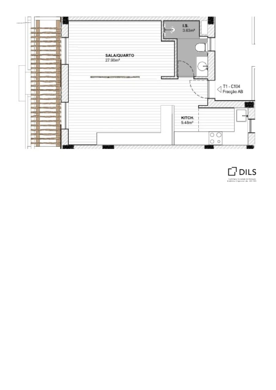 Apartamento T1 para Venda em Comporta Planta 1