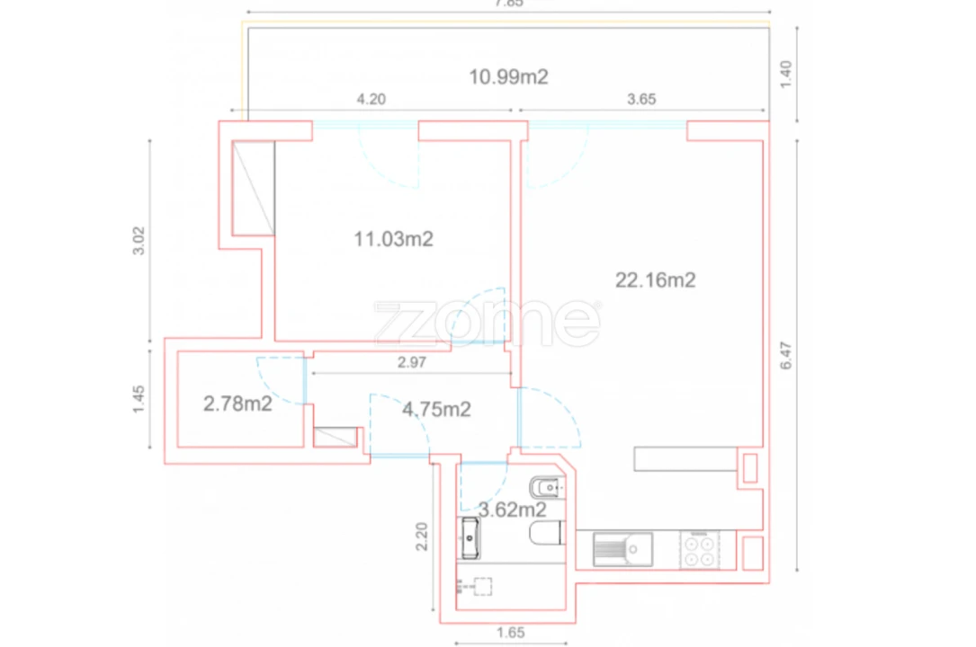 Apartamento T1 para Venda em Tamengos, Aguim e Óis do Bairro Foto 20