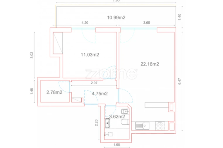 Apartamento T1 para Venda em Tamengos, Aguim e Óis do Bairro Foto 20
