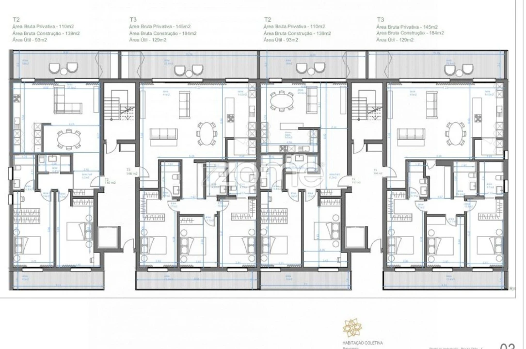 Apartamento T2 para Venda em Santa Clara e Castelo Viegas Planta 2