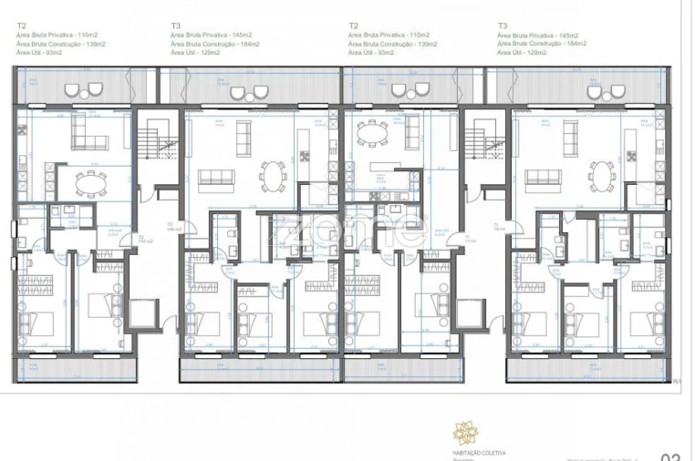 Apartamento T2 para Venda em Santa Clara e Castelo Viegas Planta 2