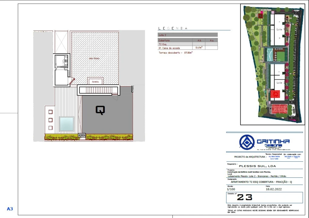 Apartamento T2 para Venda em Pechão Planta 2