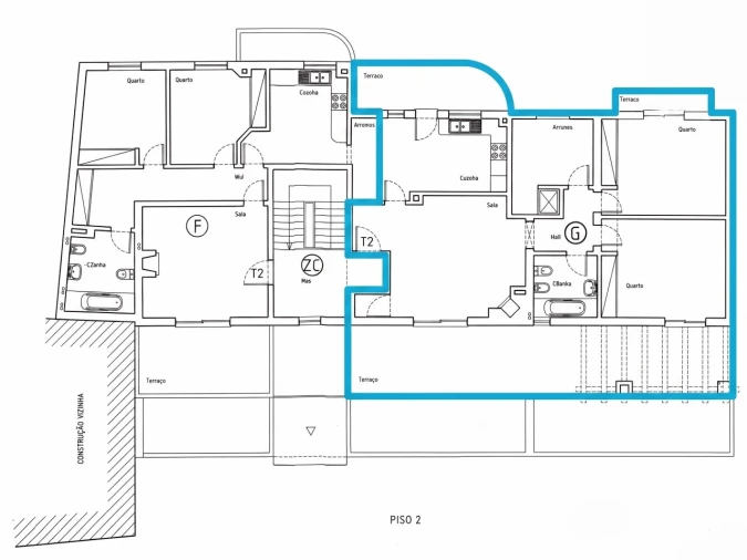 Apartamento T3 para Venda em Guia Planta 1