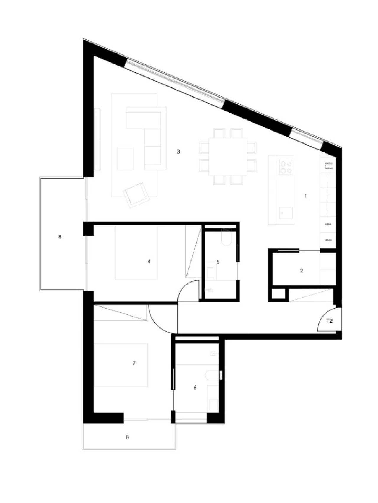 Apartamento T2 para Venda em Gondomar (São Cosme), Valbom e Jovim Planta 2