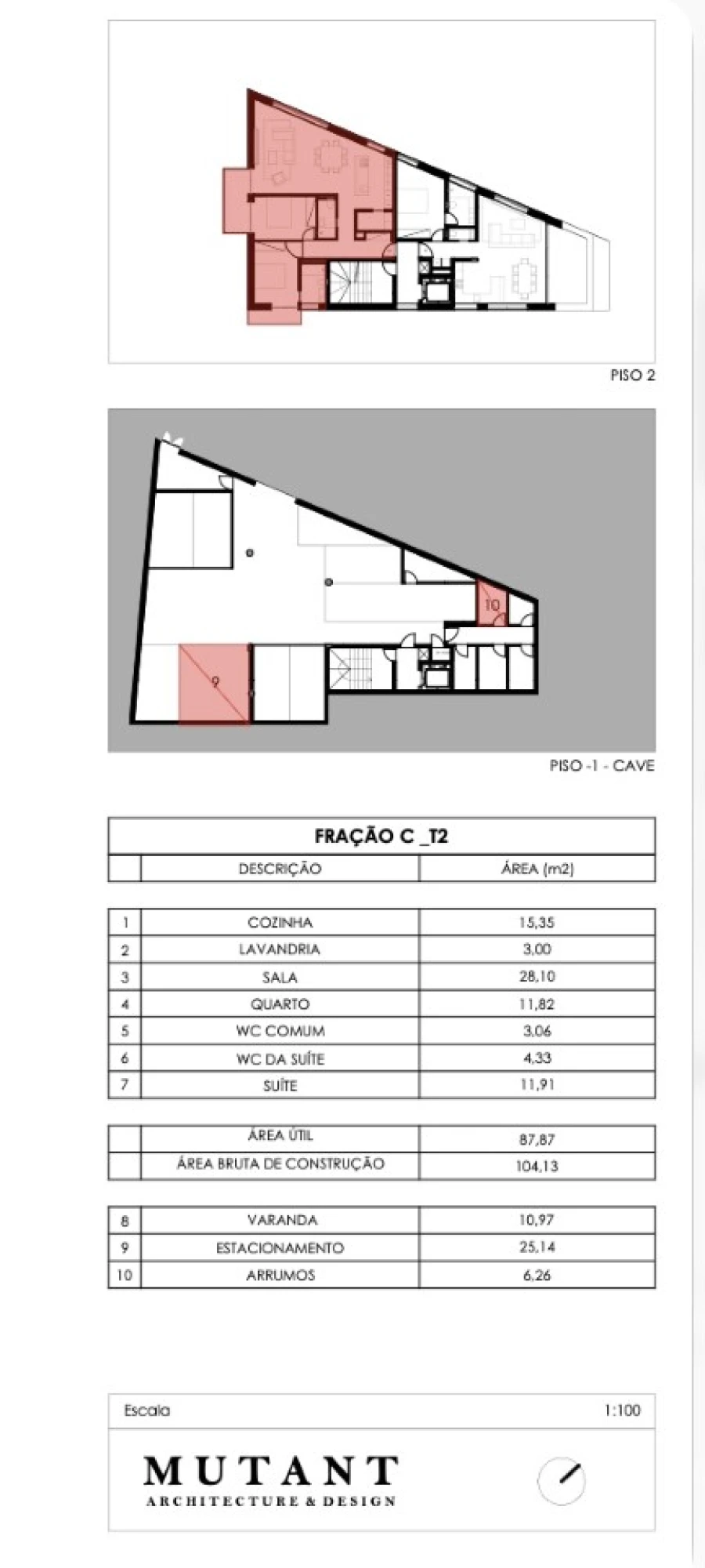 Apartamento T2 para Venda em Gondomar (São Cosme), Valbom e Jovim Planta 1