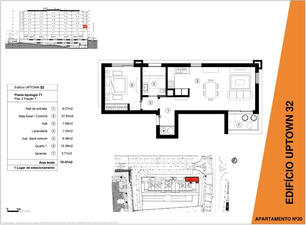 Apartamento T1 para Venda em São Martinho Planta 2