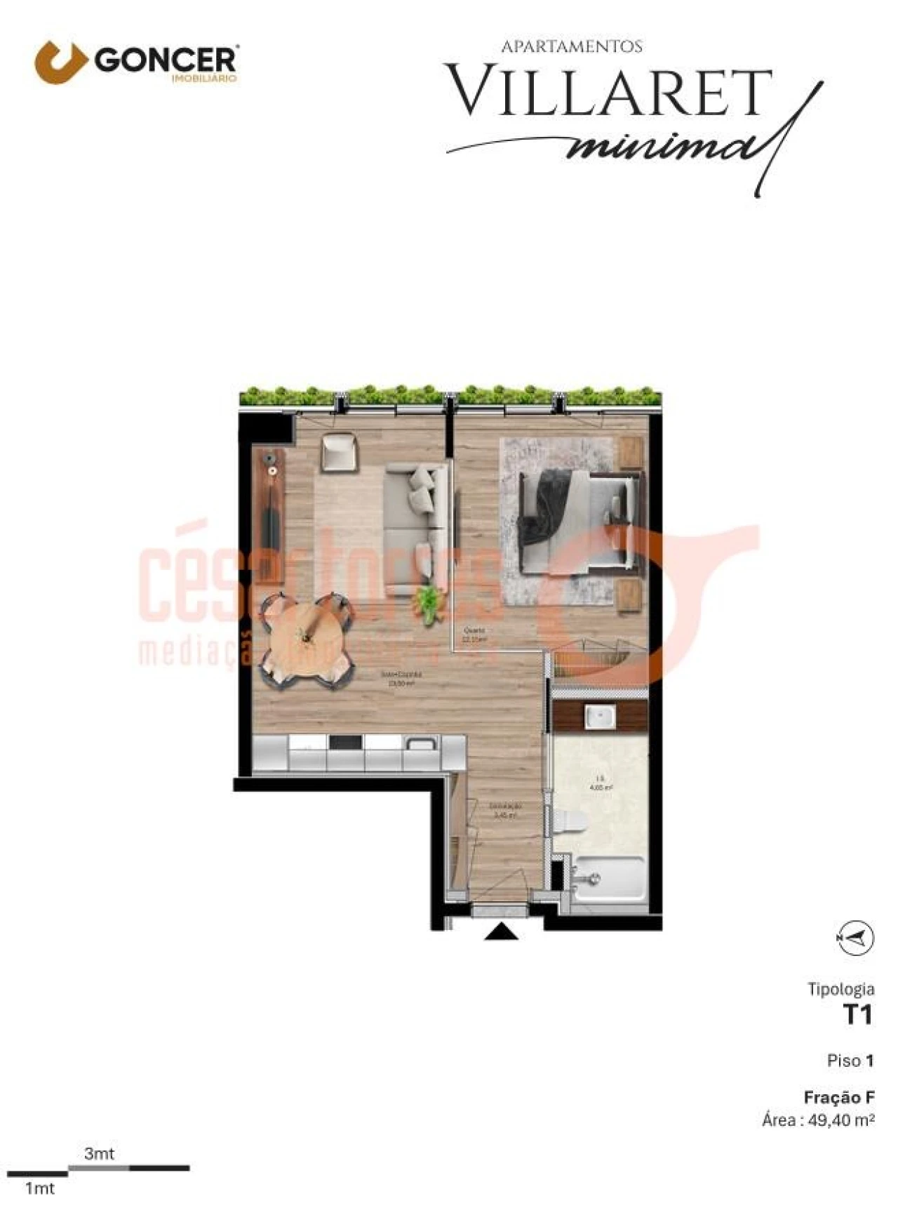 Apartamento T1 para Venda em São Felix da Marinha Foto 20