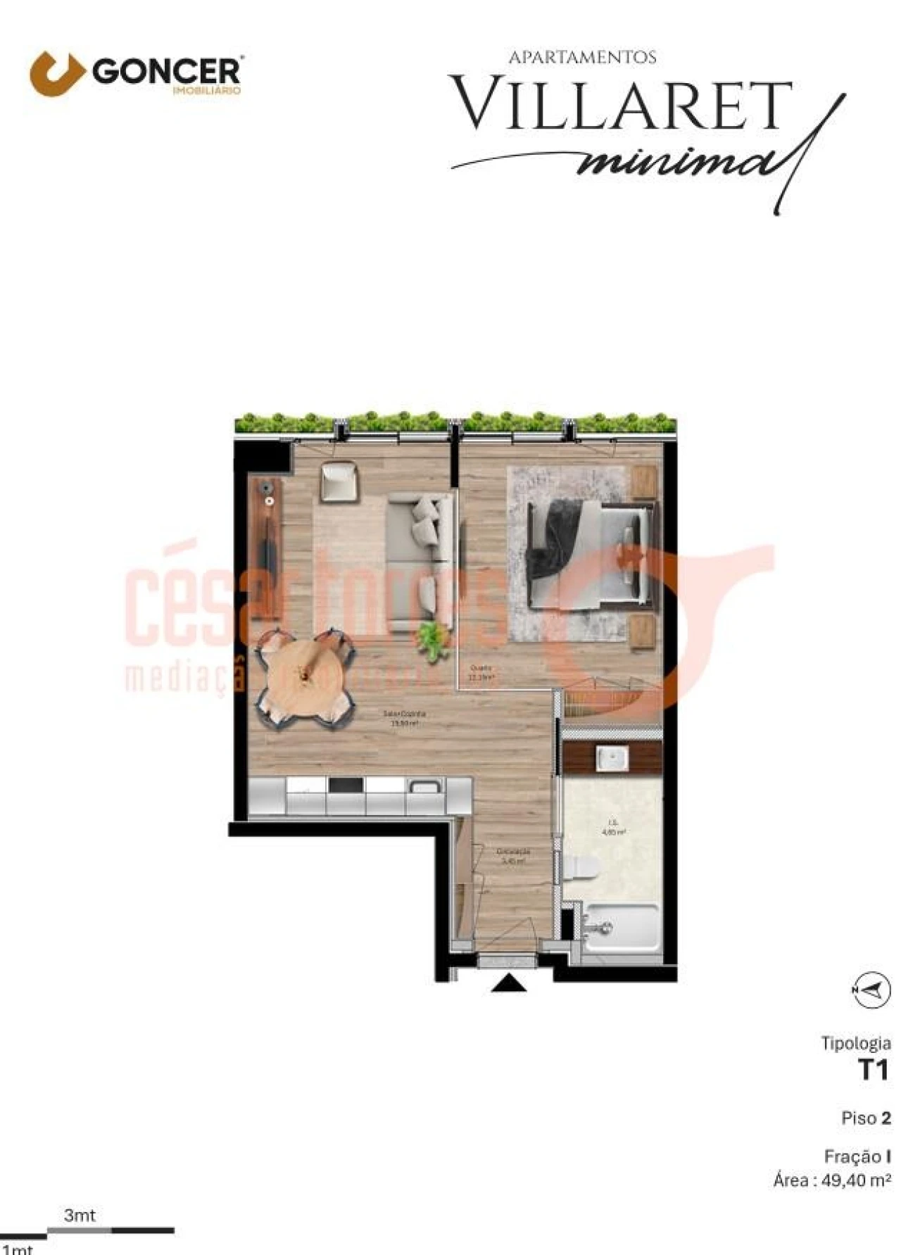 Apartamento T1 para Venda em São Felix da Marinha Foto 18