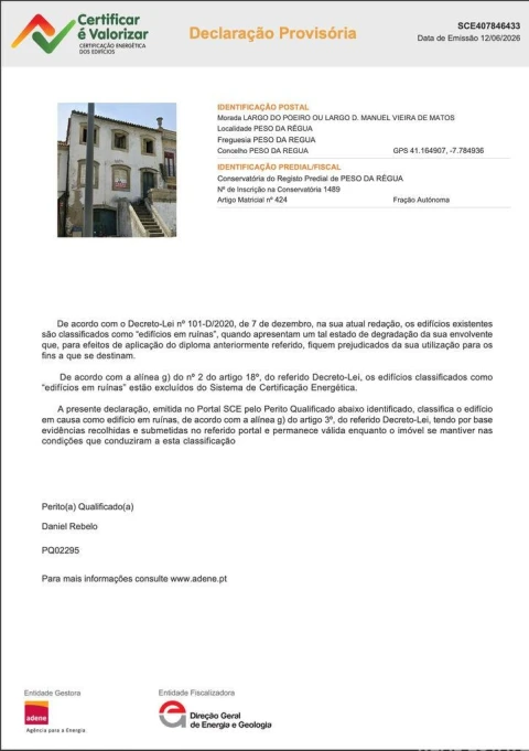Moradia para Venda em Peso da Régua e Godim