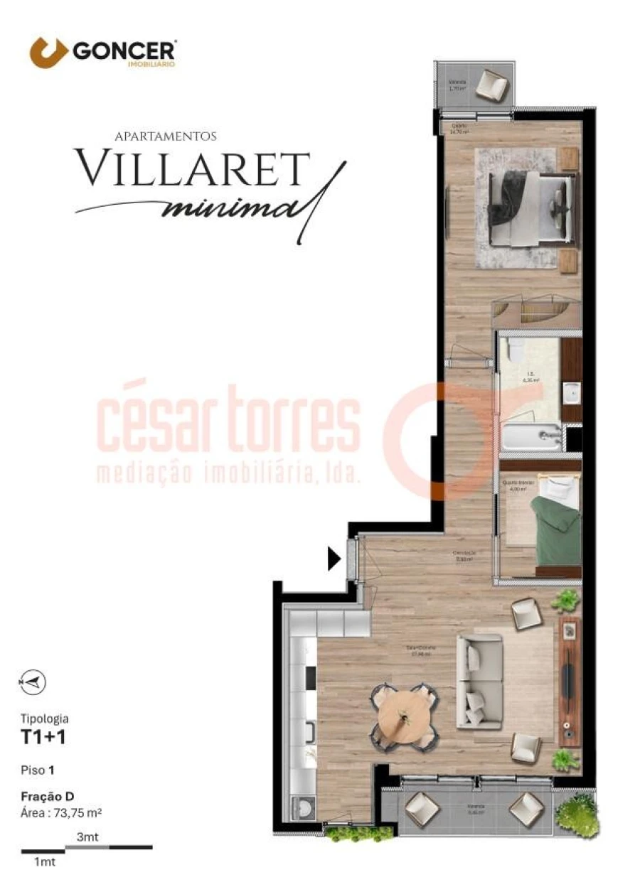 Apartamento T1 para Venda em São Felix da Marinha Foto 20