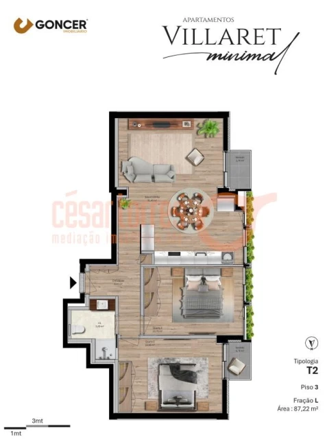 Apartamento T2 para Venda em São Felix da Marinha