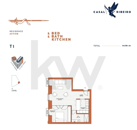 Apartamento T1 para Arrendamento em Arroios Planta 1