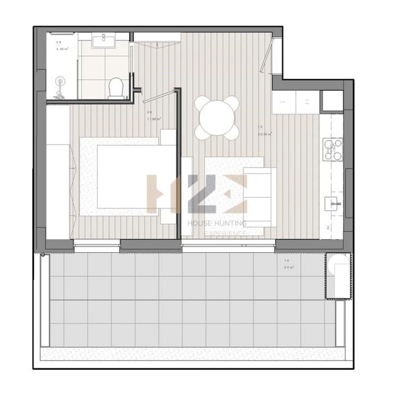 Apartamento T1 para Venda em Custoias Foto 15
